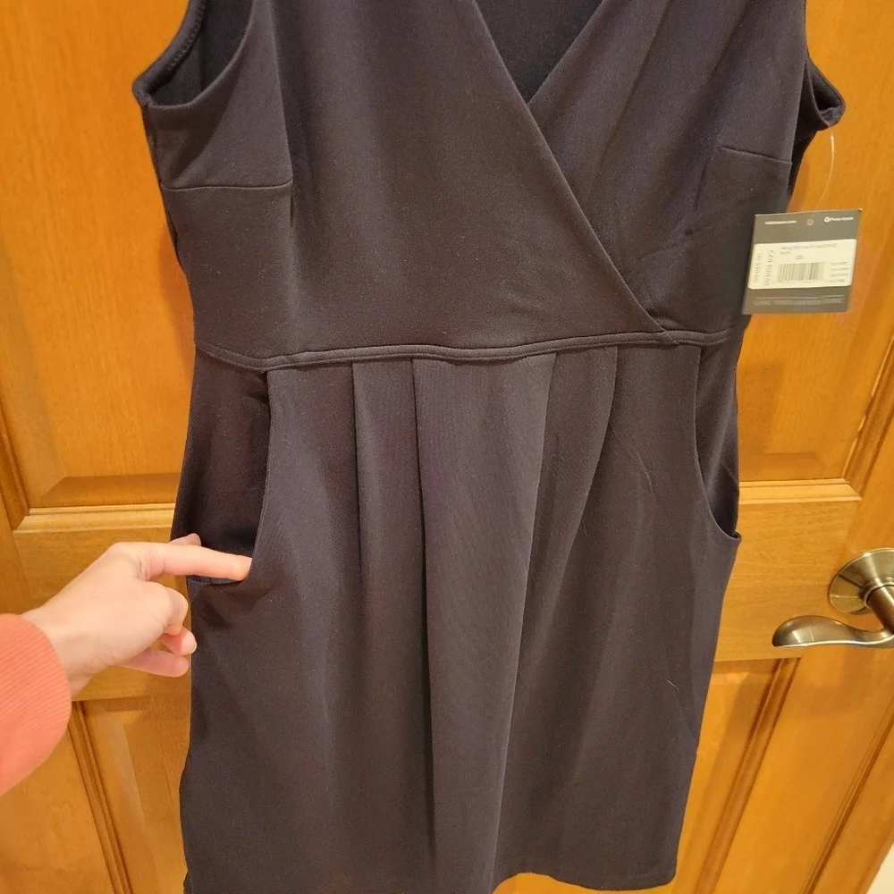 Eddie Bauer Aster Crossover Dress Black Size XS New